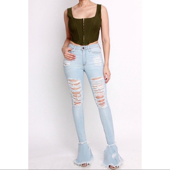 ALAKA Blue Corset Top - Picture 4 of 6